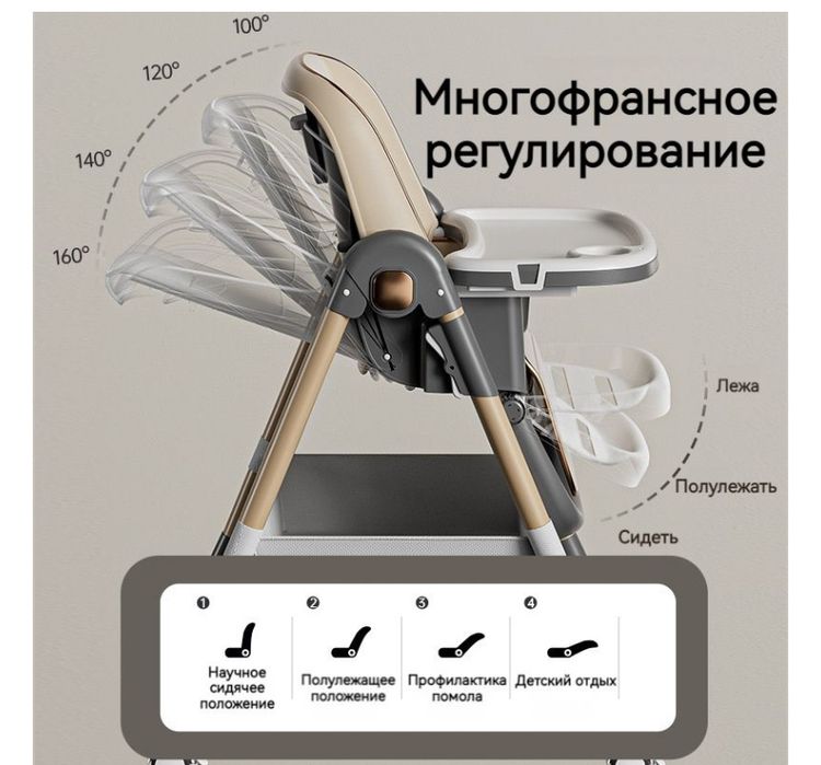 Детский стульчик для кормления 2в1