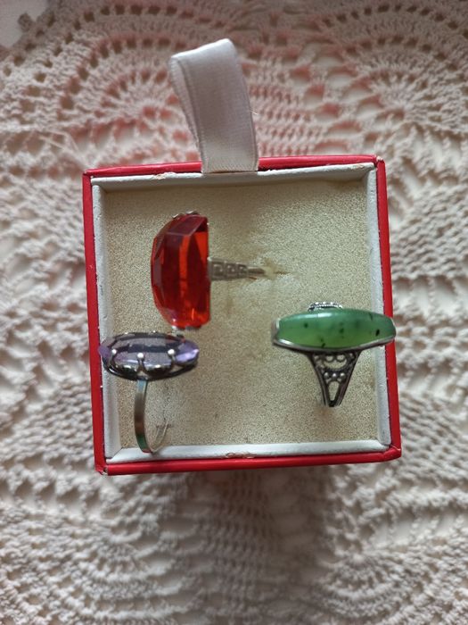 СССР серебро 875пр,925пр.кольца в позолоте,см.все фото