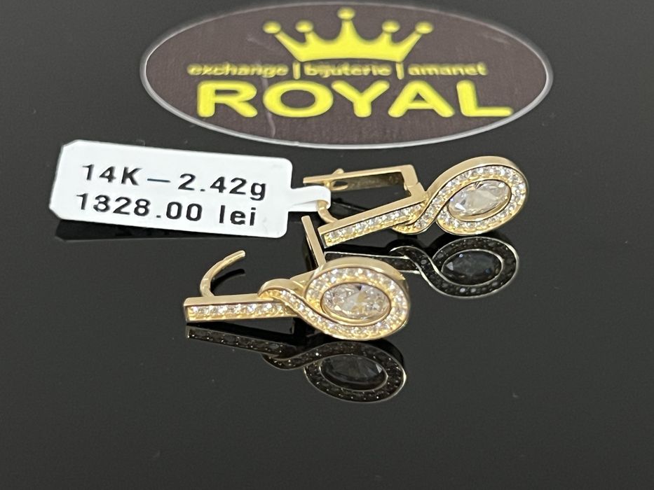 Bijuteria Royal CB : Cercei dama aur 14K  2,42 grame