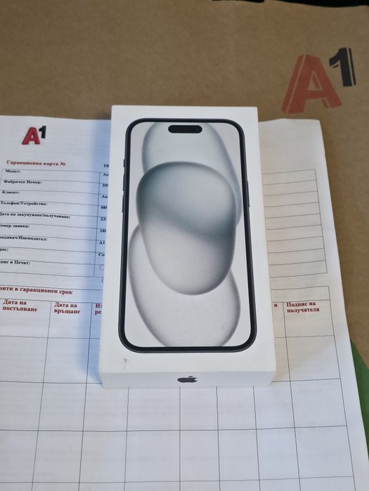 ЗАПЕЧАТАН 128GB iPhone 15 A1 Гаранция 2028 Black | Черен