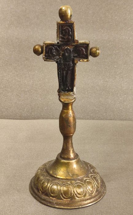 Cruce veche ‘Rastignirea si Botezul Domnului’, lemn sculptat -RARA