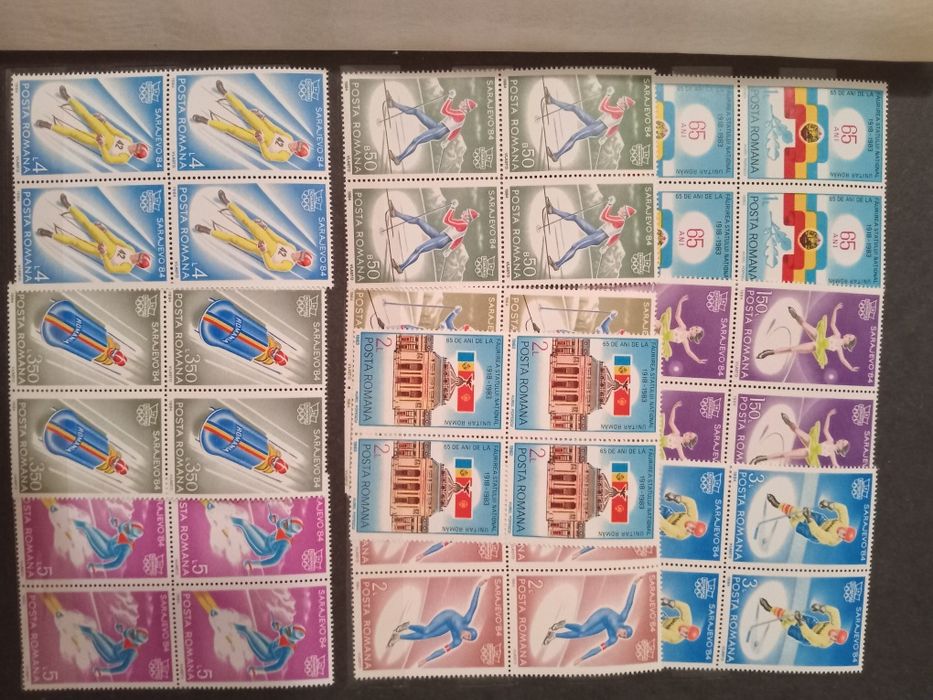 Clasor complet timbre românești NOI MNH (1982-1984) – Peste 440 piese