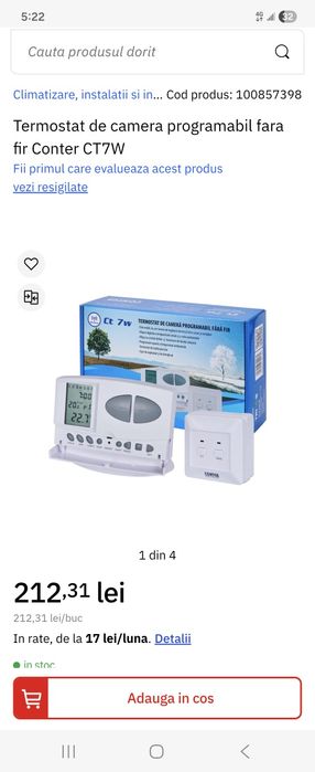 Termostat de camera wireless