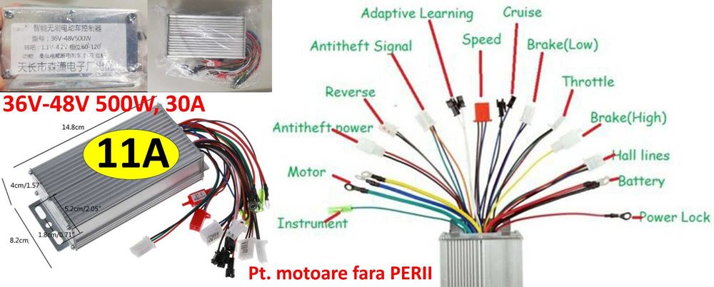 Controller 48V 500W 30A. Nou ambalat!