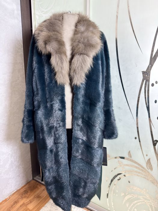 Норковая шуба с соболем