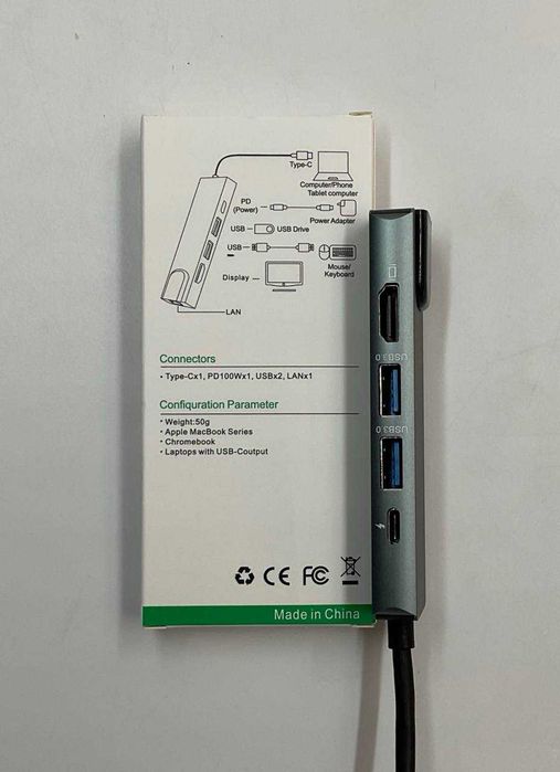 USB hub концентратор 8в1 разъем подключения Type C
