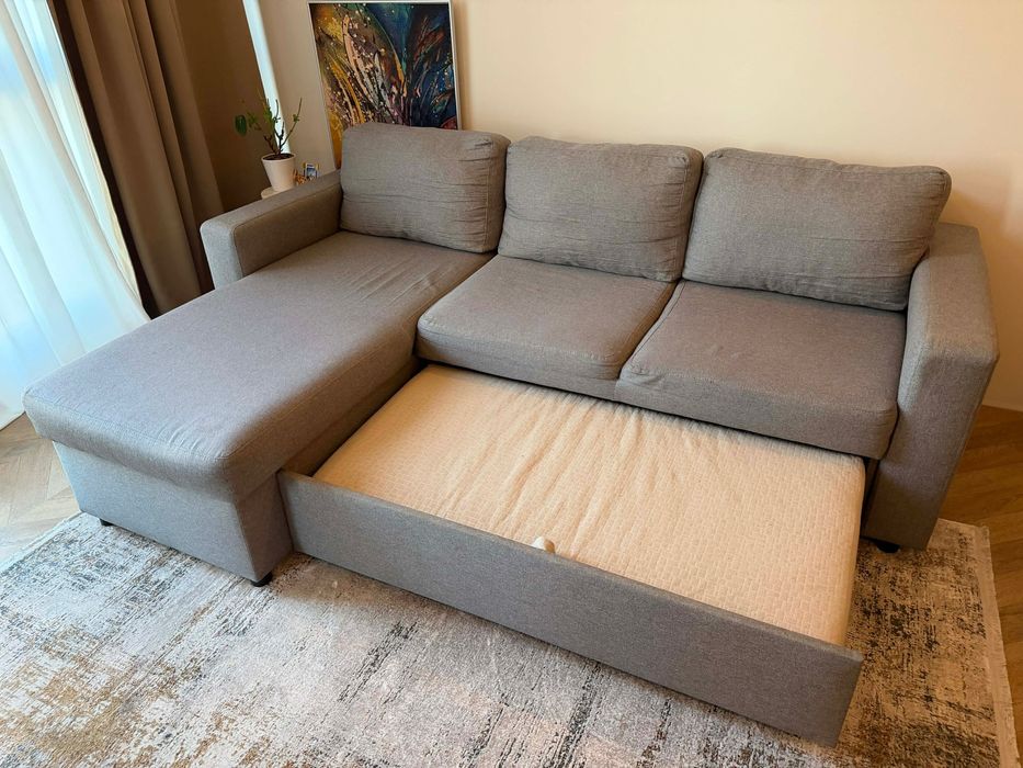 Ъглов диван сив