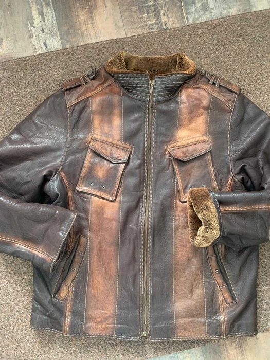 Geacă tip Aviator/Pilot piele naturală foarte moale, foarte călduroasă