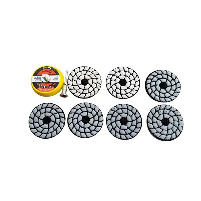 Комплект мини шкурки за сухо полиране/тип пчелна пита / + държач