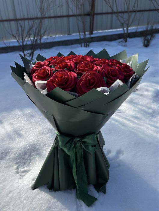 Buchet de flori din satin