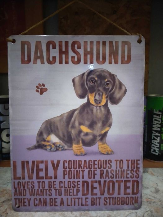 Метална ретро табела с куче от Германия