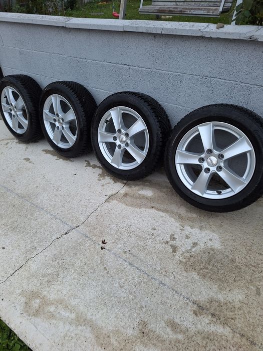 Jante 5x112 cu cauciucuri iarnă continental ca noi.205 55 16/preț 950 lei