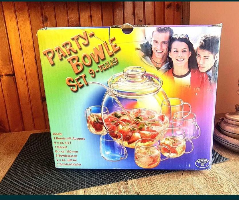 Стъклен сет за лимонада или пунш