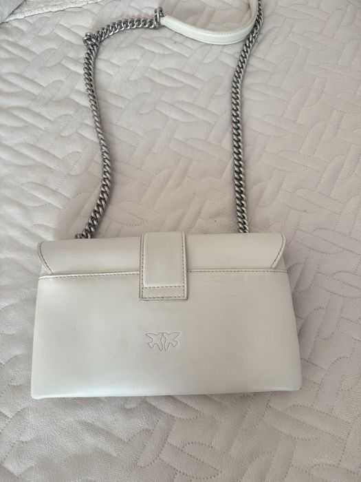 Дамска чанта Pinko Love Bag – бяла, оригинал