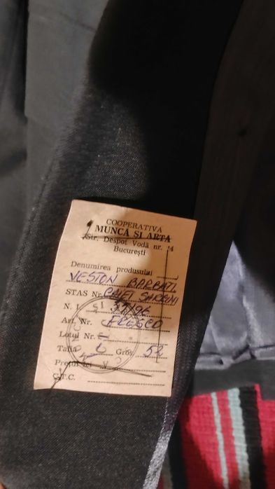 Bluzon militar neagru elegant bărbați – mărime 52 – preț redus nu