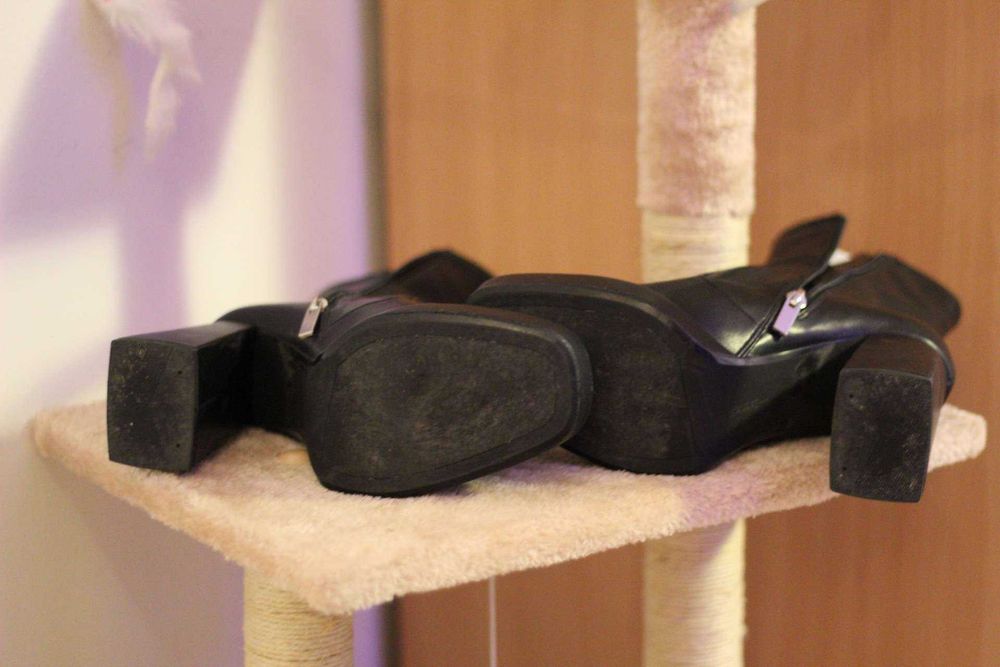 Botine toc platformă ajustate, Bershka, marimea 38