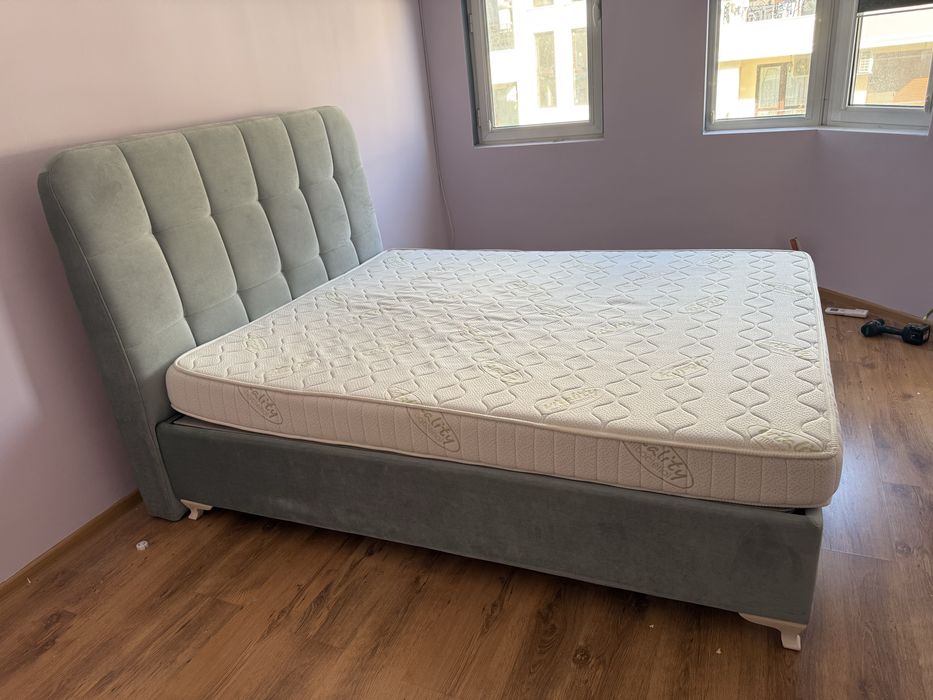 Намалена/Тапицирана спалня 160×200 с ракла + матрак Magniflex / iSleep