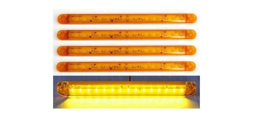 1 бр. Лед LED дълги габарити светлини с 15 диода 12-24V , 3 цвята