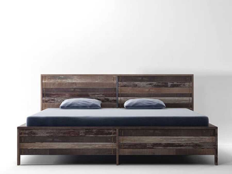 Кровати для спальни в стиле Лофт из натурального дерева