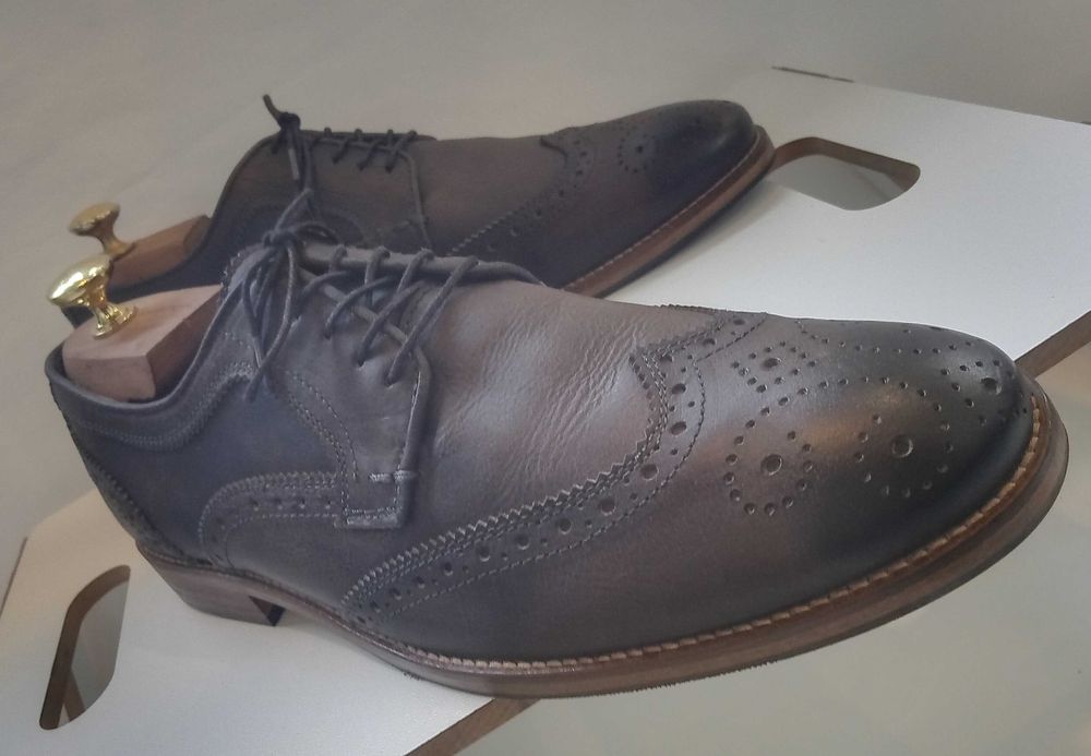 Pantofi derby brogue premium Asos 43 piele naturala moale