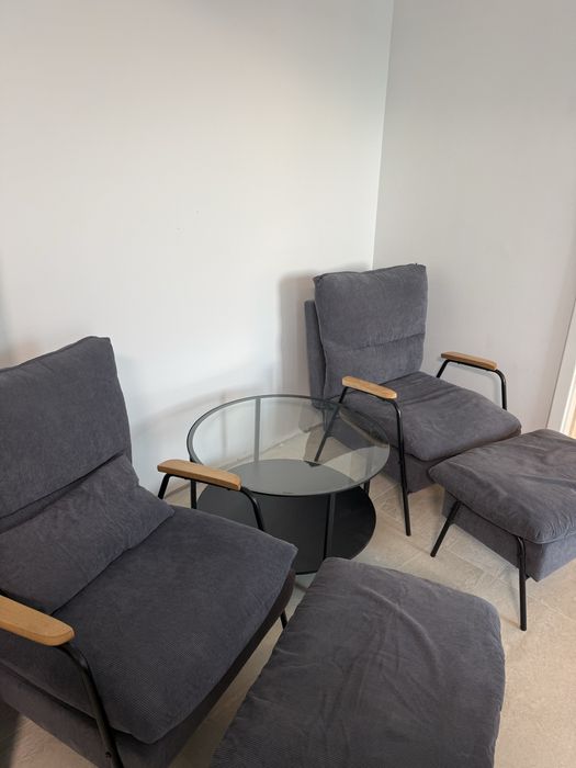 Set 2 fotolii recliner + măsuță cafea – stare foarte bună – Sighișoara