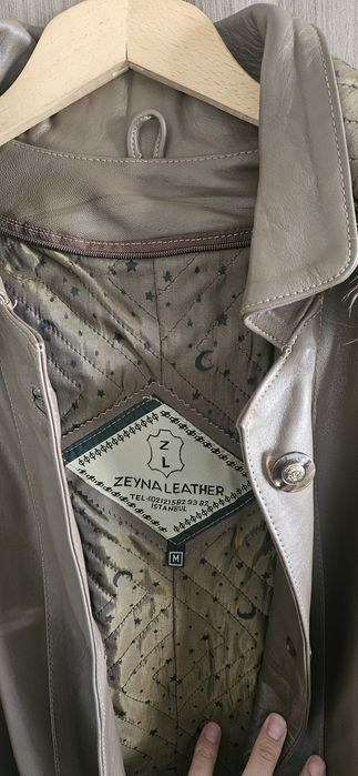 Дамско дълго  палто от естествена кожа