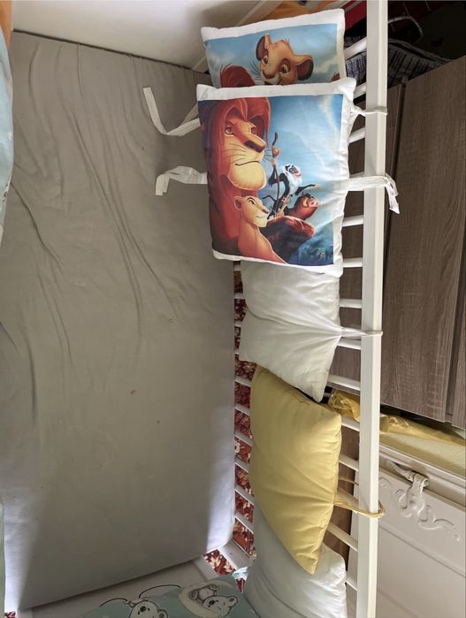 Patut 120x 60cm cadru lemn + saltea bebelusi + babynest