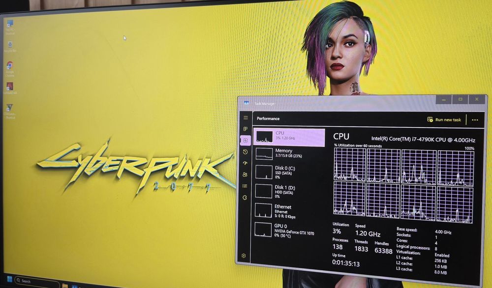 Pc gaming i7 4790K 16GB GTX 1070 8GB