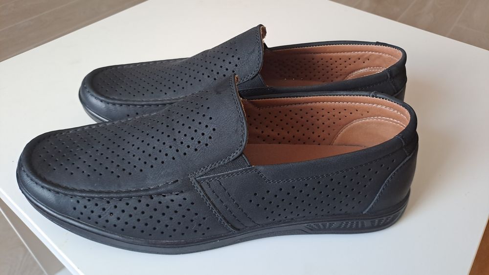 Pantofi piele negri barbat