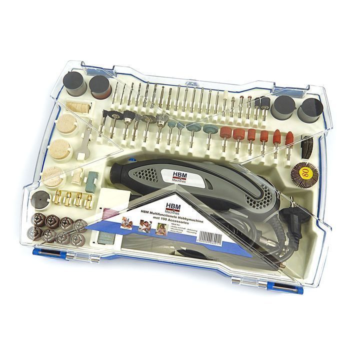 Set mini polizor cu accesorii 190piese hbm