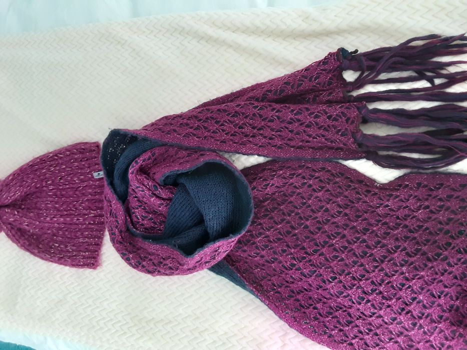 Комплект шал и шапка