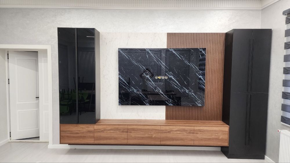 Tв зона на стену | Дизайн из ПВХ-панелей