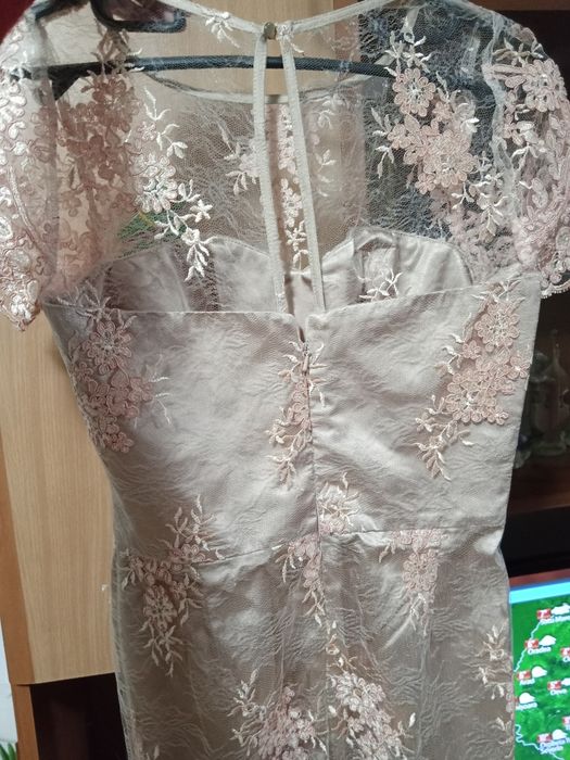 Rochie ocazie banchet/ bal/ nuntă/ botez culoare somon