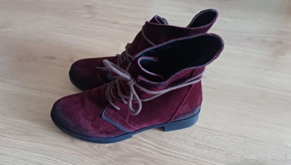 Обувки от естествен велур/естествена кожа