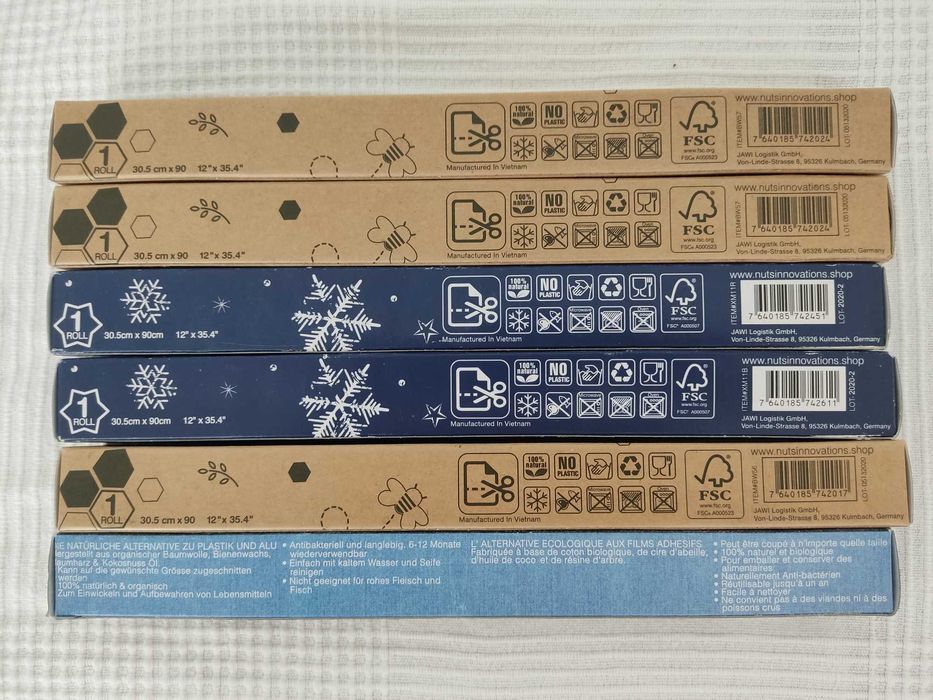 Восъчни кърпи и пликове с пчелен восък