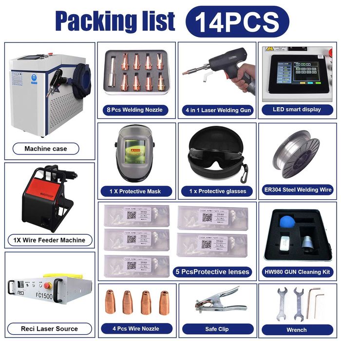 Aparat de sudura laser RECI 4 in 1, 1500W