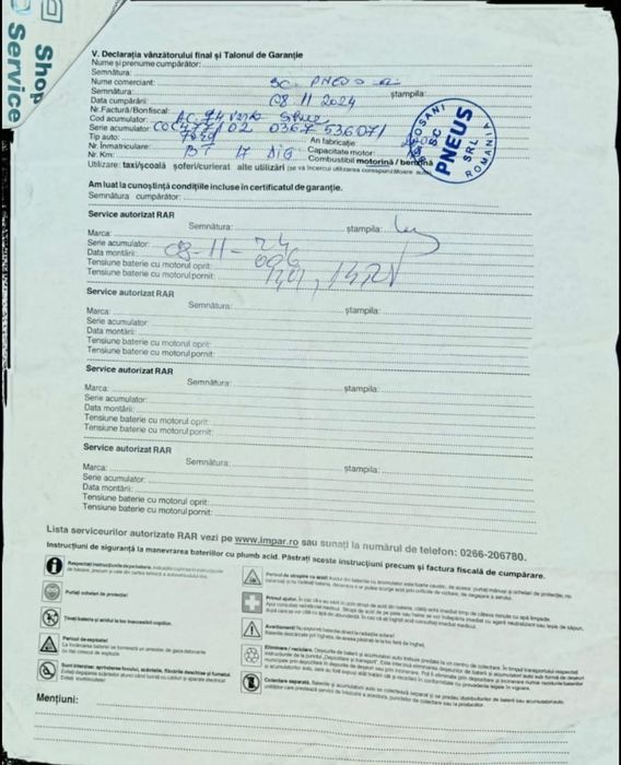 Vând baterie Varta Silver 74 Ah