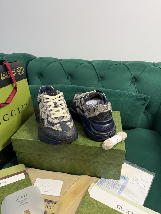 Adidasi Gucci Rhyton piele naturala 100% Full Box colectie noua