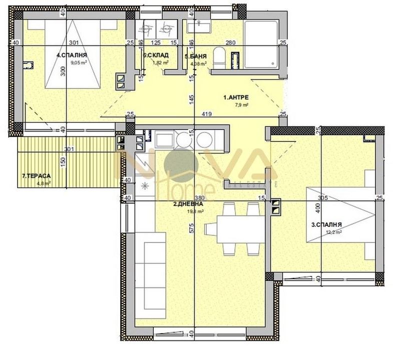 Продава се Тристаен апартамент в Варна, Виница - 84 кв.м за 717 €/кв.м - Снимка #1
