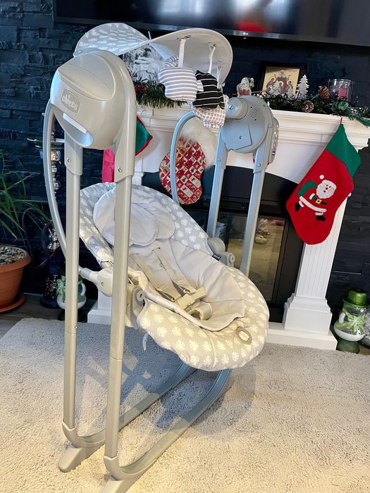 Vând Leagăn-Balansoar Chicco Polly Swing UP, Leaf (Gri)