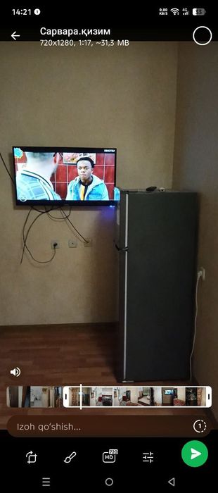 Сергели 6А   2 хонали квартира ижарага берилади. Мошина бозорнинг орка