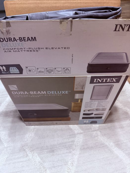 Матрас intex 028, 203x152x46 см, насос встроенный