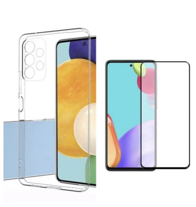 Husa Silicon Safe Case si Folie Sticla 8D Samsung A37/A36/A35/A34/A33/A32