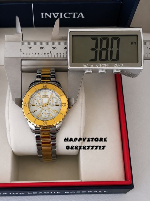 INVICTA Mother of pearl silver/gold white dial 38 mm, Инвикта нов дамски часовник