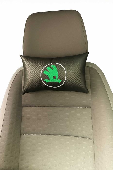 ПРОМО! Авто възглавници изцяло от кожа за Skoda / Шкода - комфорт