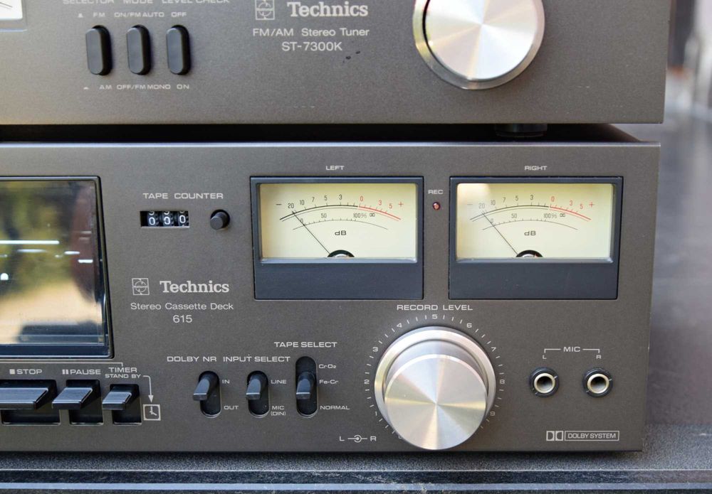 Tuner Technics ST-7300 + deck Technics RS-615 US, radio si casetofon
