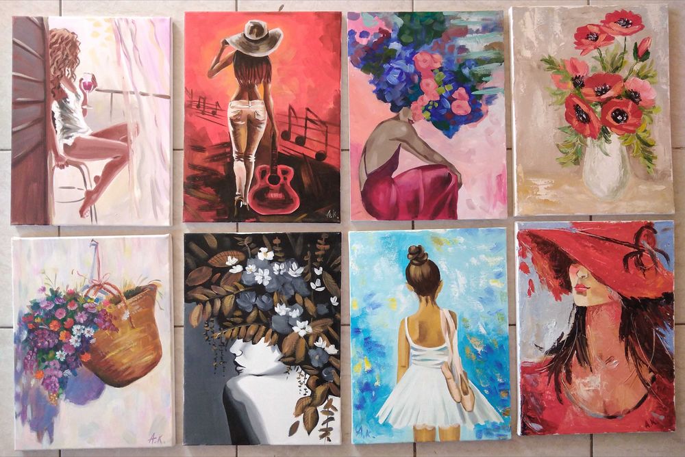 Подарък за Рожден ден, Юбилей, Картина с маслени бои