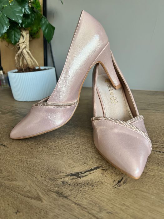 Дамски обувки розово злато