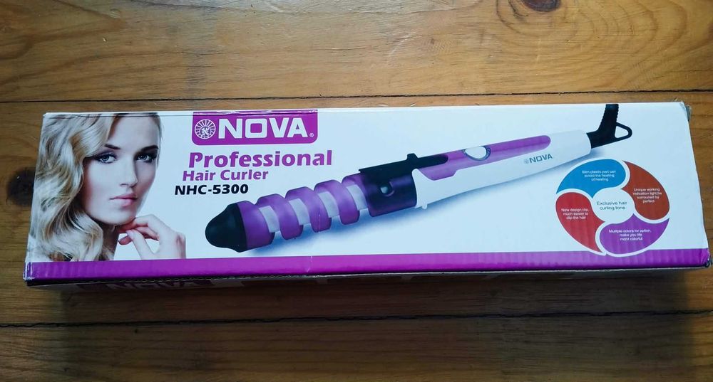 Спирална керамична маша за коса NOVA