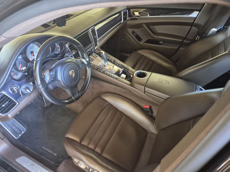 Interior piele Maro/Coniac Porsche Panamera 970 2010-2016 cu memorie incalzire si ventilatie